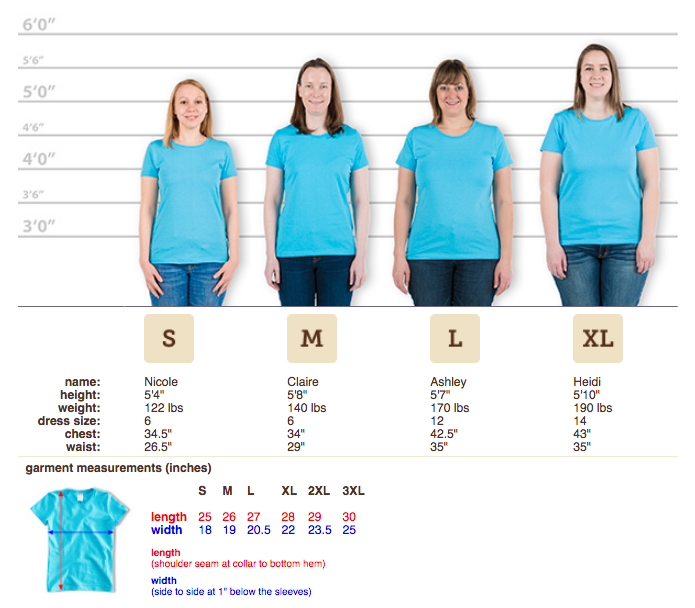 WordCamp Women's T-Shirt Sizing
